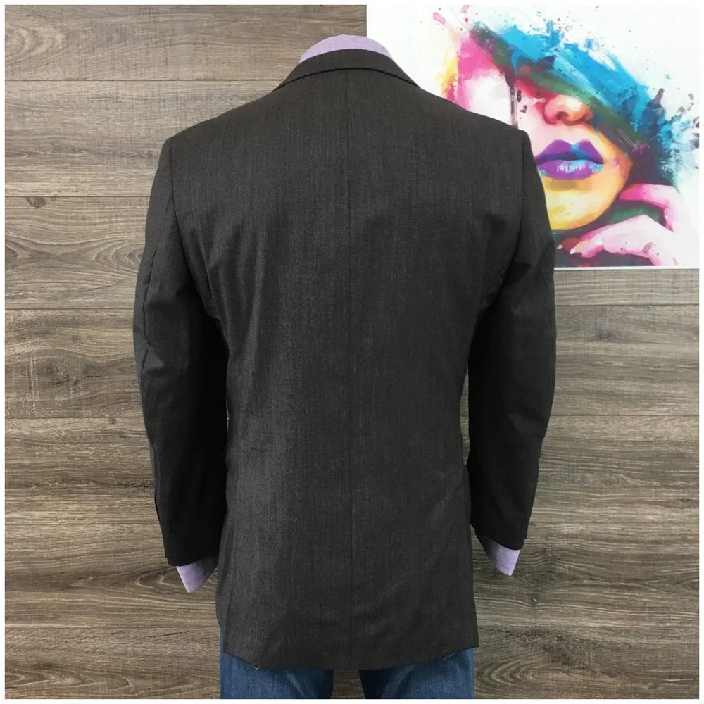 Pronto Uomo Mens Wool Blazer Sport Coat Sport Suit Jacket 42R‎ Men Casual Button